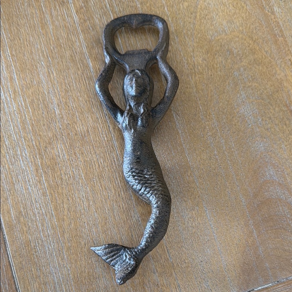 Mermaid Cast Iron Bottle Opener - Dark Bronze